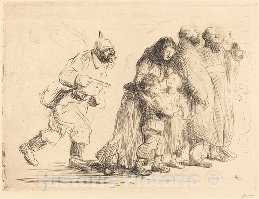 Art Print : Louis Forain, The Notables (Large Plate), c. 1915 - Vintage Wall Art