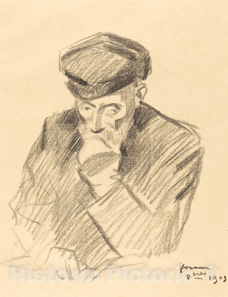 Art Print : Louis Forain, Renoir (Fourth Plate), 1905 - Vintage Wall Art