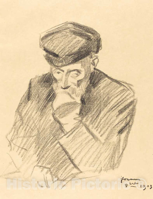 Art Print : Louis Forain, Renoir (Fourth Plate), 1905 - Vintage Wall Art