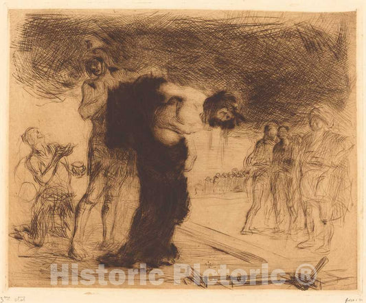 Art Print : Louis Forain, Christ Stripped of His Clothes, 1909 - Vintage Wall Art