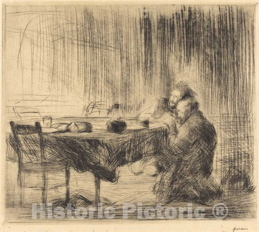 Art Print : Louis Forain, After The Vision (Second Plate), c.1905 - Vintage Wall Art