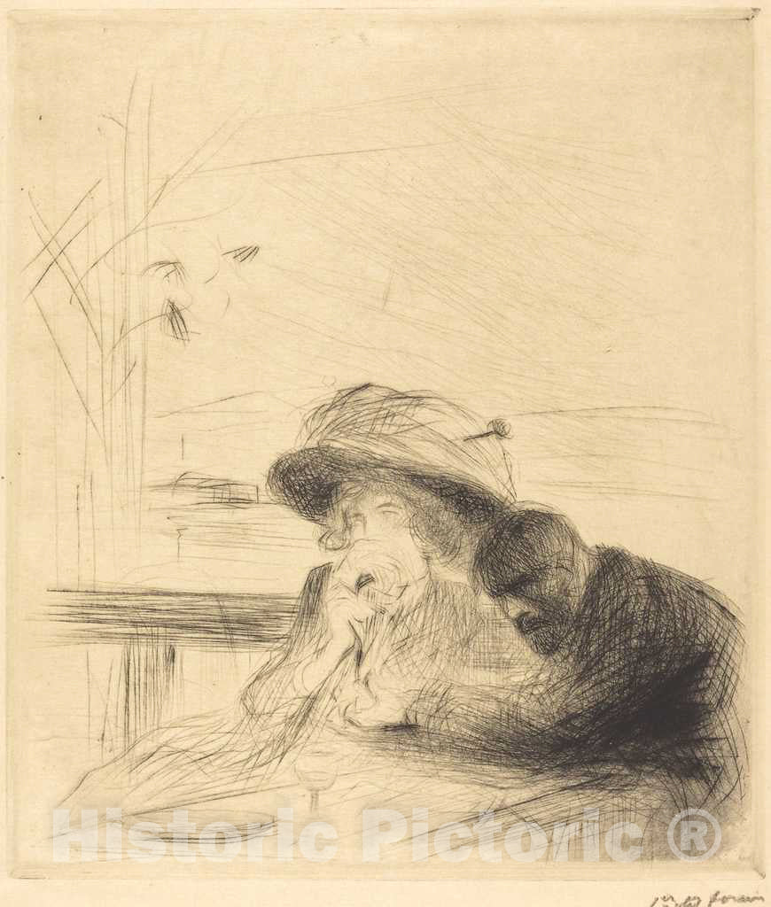 Art Print : Louis Forain, It's Over! (Large Plate), 1910 - Vintage Wall Art