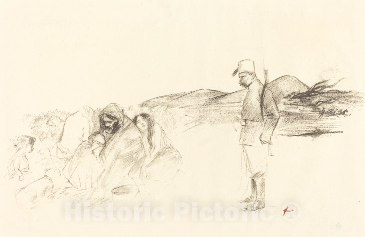 Art Print : Louis Forain, in Greece, 1897 - Vintage Wall Art