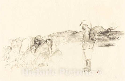 Art Print : Louis Forain, in Greece, 1897 - Vintage Wall Art