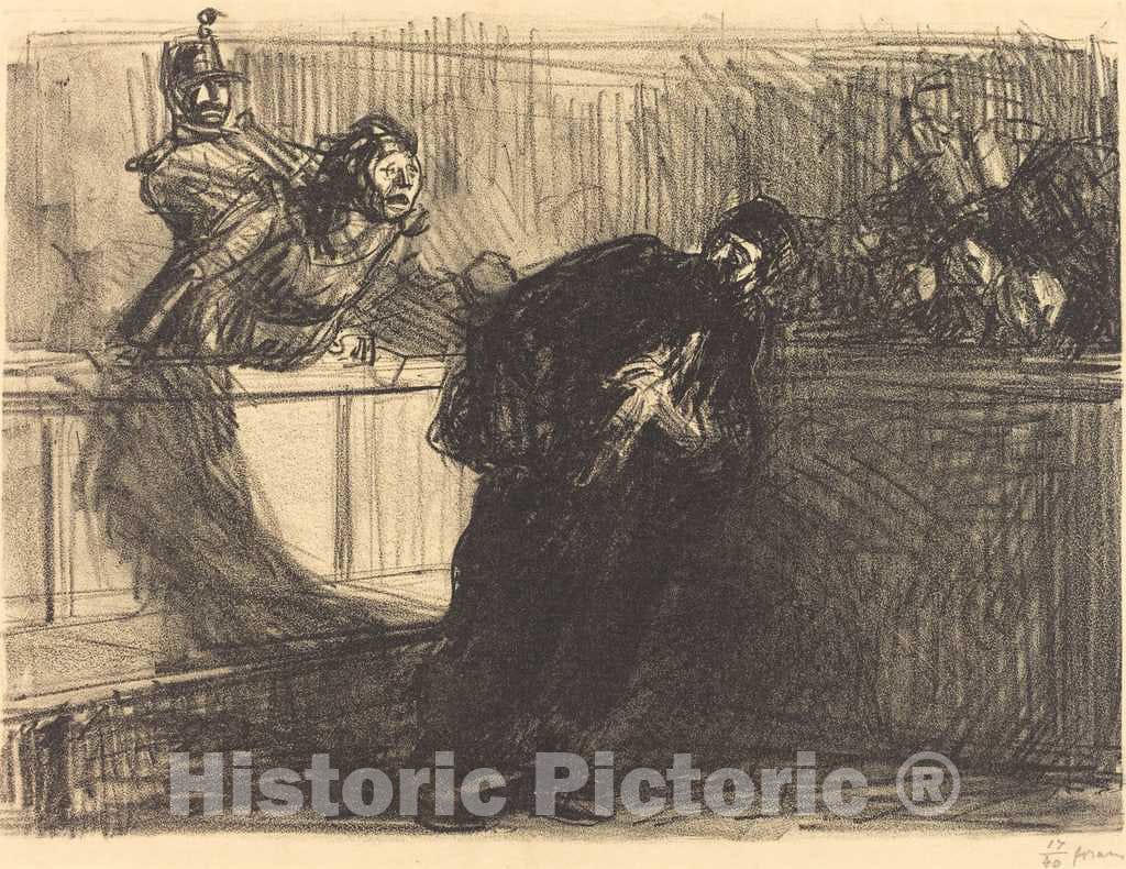 Art Print : Louis Forain, The Lawyer Abused, 1914 - Vintage Wall Art