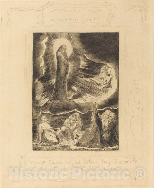 Art Print : William Blake, The Vision of Eliphaz, 1825 - Vintage Wall Art