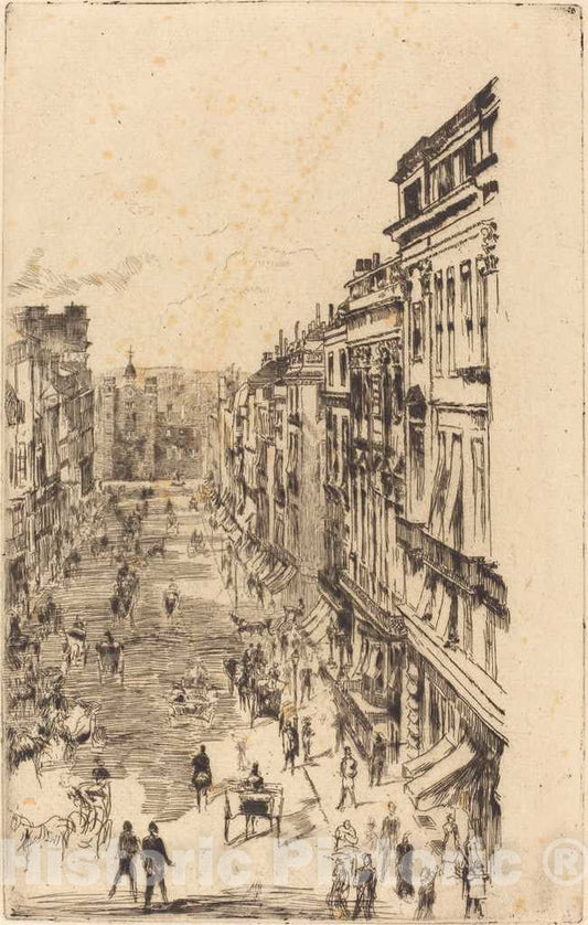 Art Print : James McNeill Whistler, St James's Street, 1878 - Vintage Wall Art