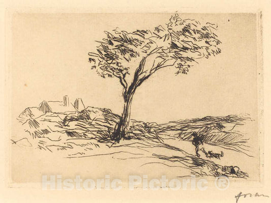 Art Print : Louis Forain, Landscape in The Environs of Versailles, 1909 - Vintage Wall Art