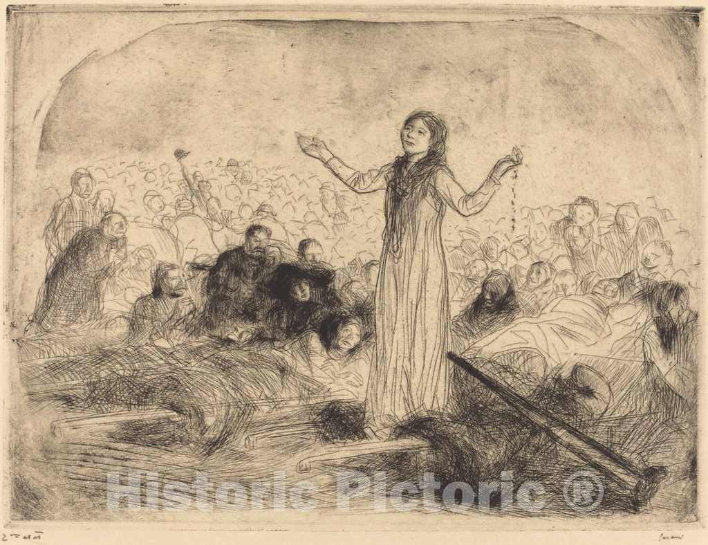 Art Print : Louis Forain, Lourdes, The Miracle (Second Plate), c.1913 - Vintage Wall Art