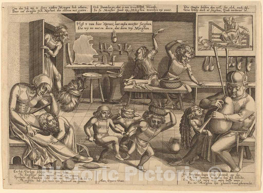 Art Print : Pieter Balten, The Dissolute Household - Vintage Wall Art
