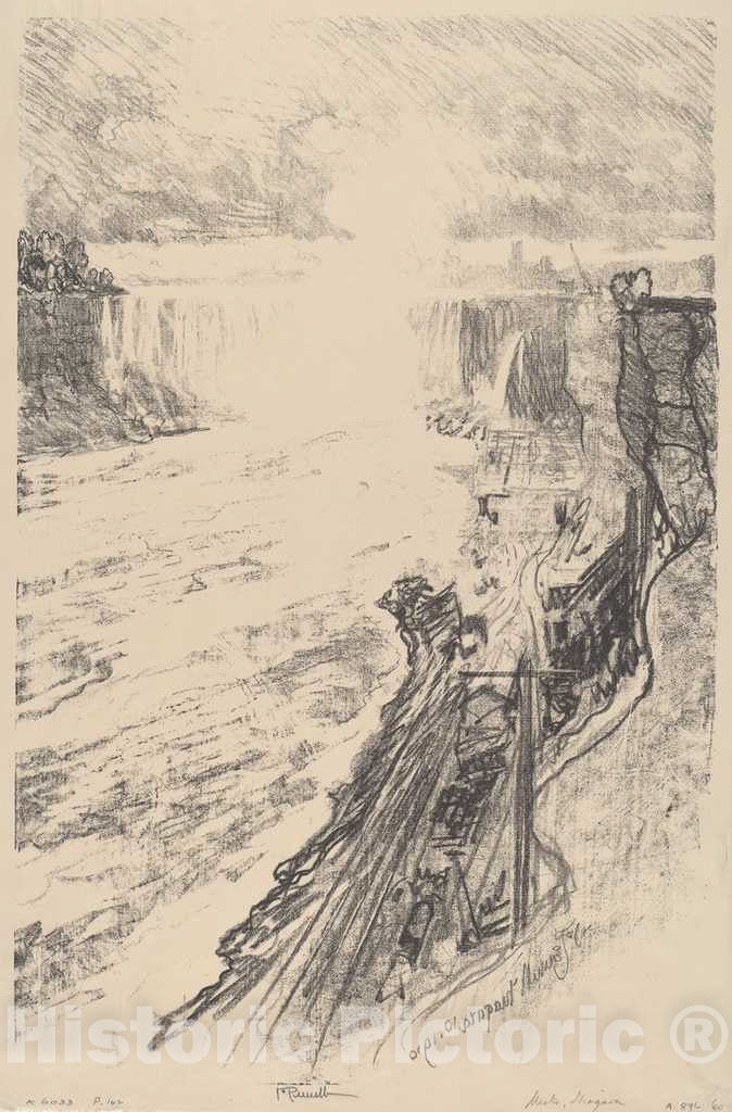 Art Print : Joseph Pennell, The Mystery of The Mist, 1910 - Vintage Wall Art