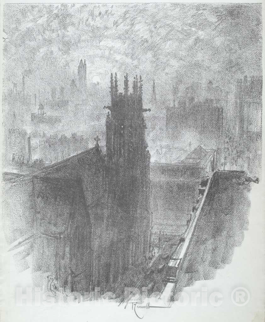 Art Print : Joseph Pennell, Christ Church, St. Louis, 1919 - Vintage Wall Art
