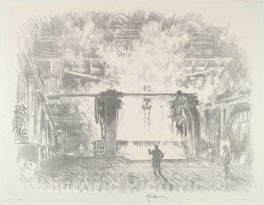 Art Print : Joseph Pennell, Making Armour-Plate, 1916 - Vintage Wall Art