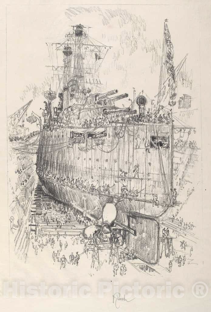 Art Print : Joseph Pennell, The Ants, 1917 - Vintage Wall Art