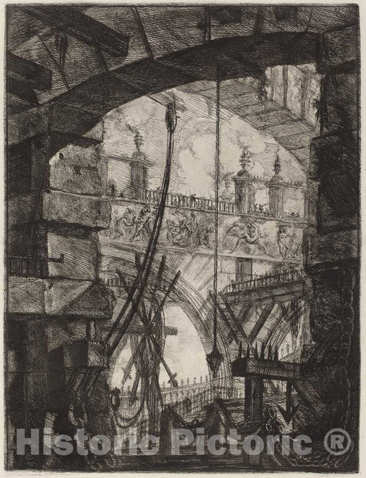 Art Print : Giovanni Battista Piranesi, The Grand Piazza, 1780s - Vintage Wall Art