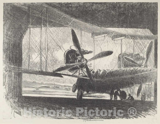 Art Print : Joseph Pennell, The Big Bug, 1916 - Vintage Wall Art