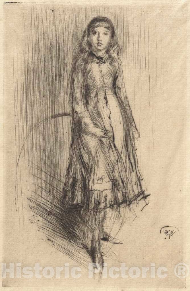 Art Print : James McNeill Whistler, Florence Leyland, c. 1873 - Vintage Wall Art