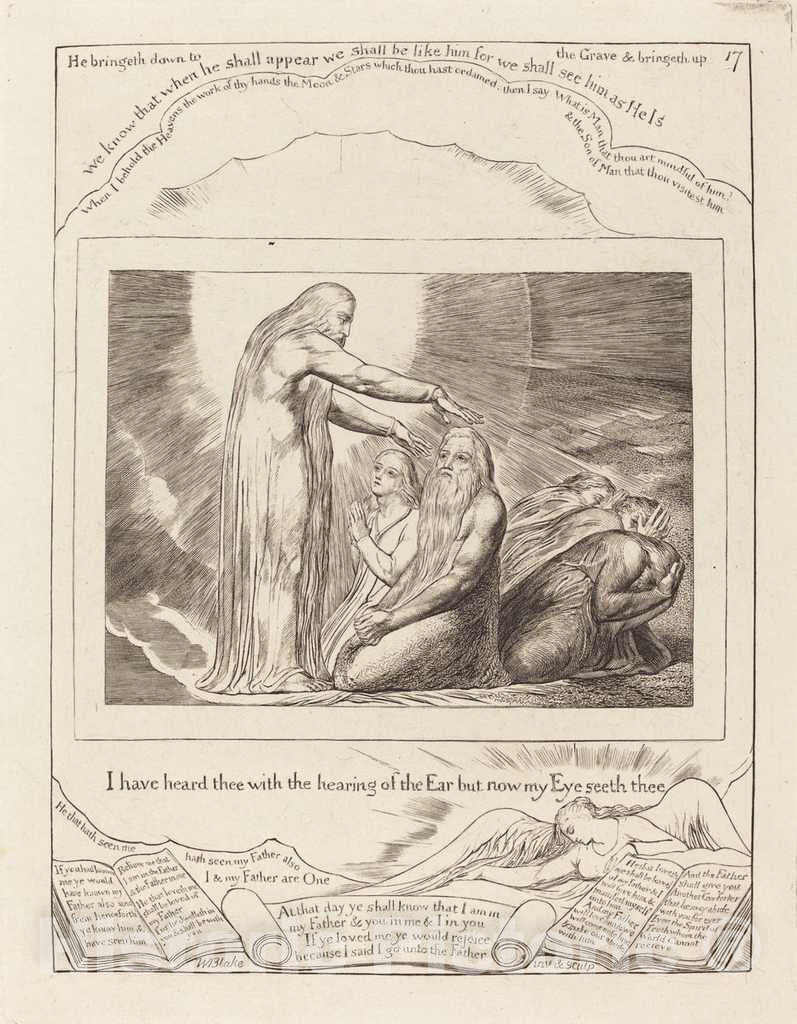 Art Print : William Blake, The Vision of God, 1825 - Vintage Wall Art