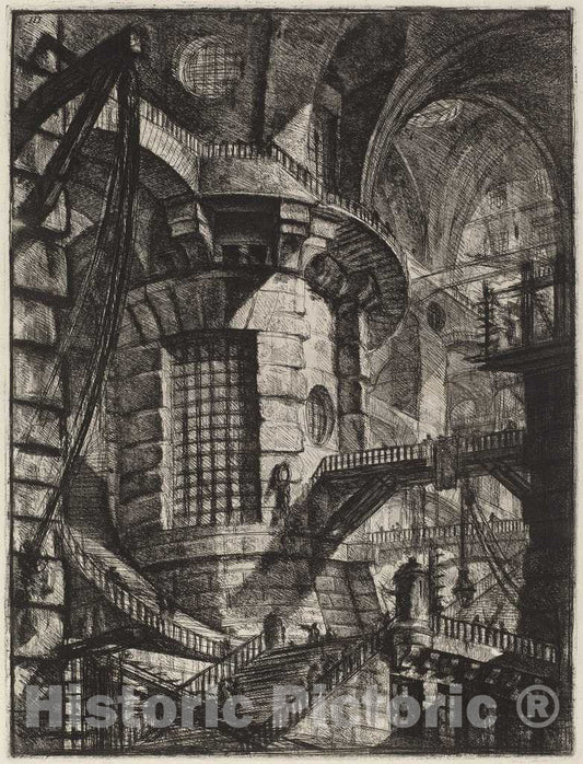 Art Print : Giovanni Battista Piranesi, The Round Tower, 1780s - Vintage Wall Art