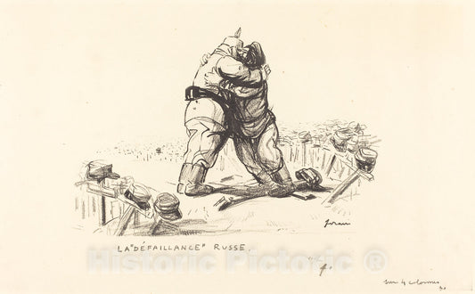 Art Print : Louis Forain, La Defaillance Russe, c.1917 - Vintage Wall Art