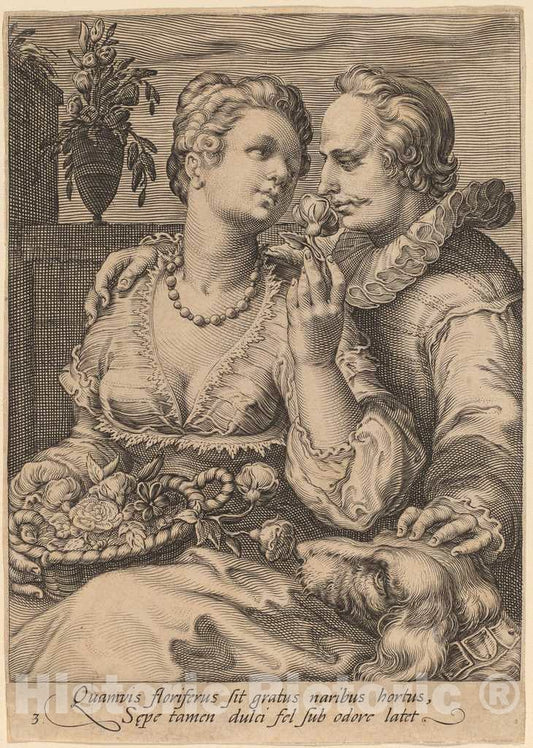 Art Print : Saenredam After Goltzius, Smell - Vintage Wall Art