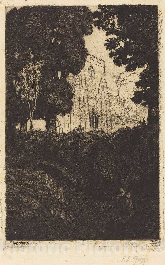 Art Print : F.L. Griggs, St. Ippolyts (no.2), 1903 - Vintage Wall Art