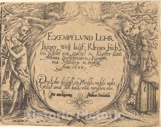 Art Print : Andreas Bretschneider III, Exempel und Lehr Jetziger Welt Lauf, 1622 - Vintage Wall Art