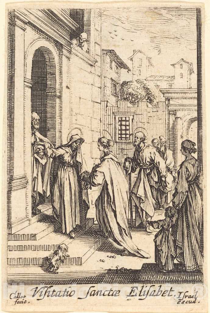 Art Print : Jacques Callot, The Visitation, in or After 1630 - Vintage Wall Art
