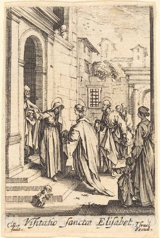 Art Print : Jacques Callot, The Visitation, in or After 1630 - Vintage Wall Art