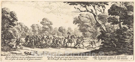 Art Print : Jacques Callot, Discovery of The Criminal Soldiers, c. 1633 - Vintage Wall Art