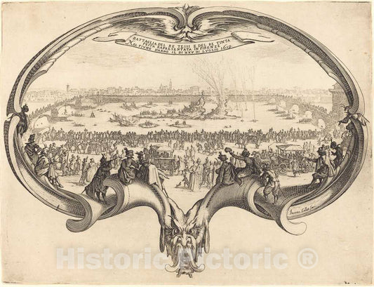 Art Print : Jacques Callot, The Fan, 1619 - Vintage Wall Art