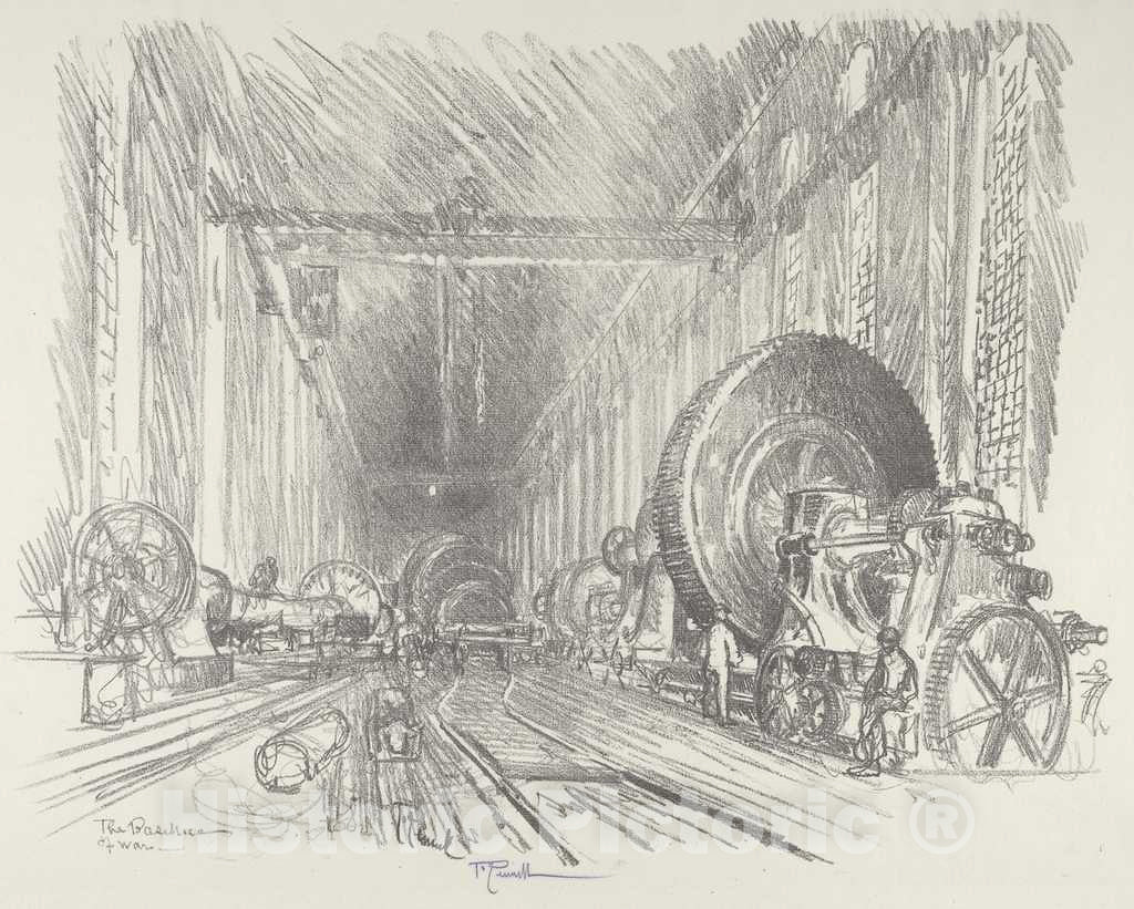 Art Print : Joseph Pennell, The Basilica of War, 1916 - Vintage Wall Art