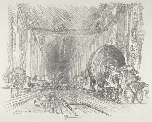 Art Print : Joseph Pennell, The Basilica of War, 1916 - Vintage Wall Art