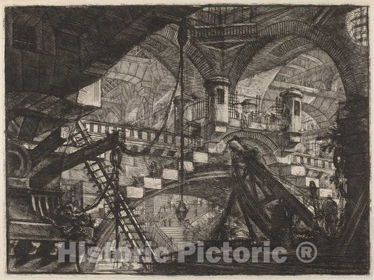 Art Print : Giovanni Battista Piranesi, The Arch with a Shell Ornament, c.1805 - Vintage Wall Art