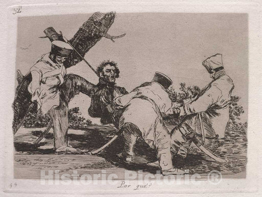 Art Print : Francisco de Goya, Por que? (Why?), 1863 - Vintage Wall Art