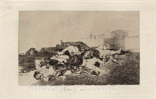 Art Print : Francisco de Goya, Tanto y mas (Even Worse), 1863 - Vintage Wall Art