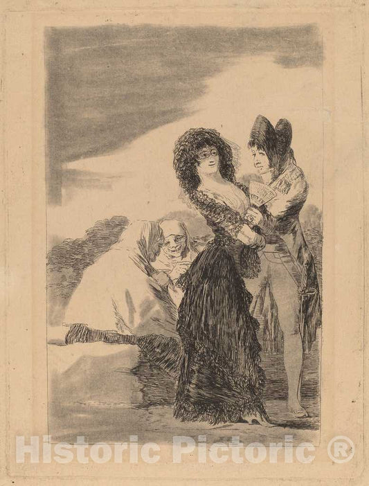 Art Print : Francisco de Goya, Tal para qual (Two of a Kind), in or Before 1799 - Vintage Wall Art
