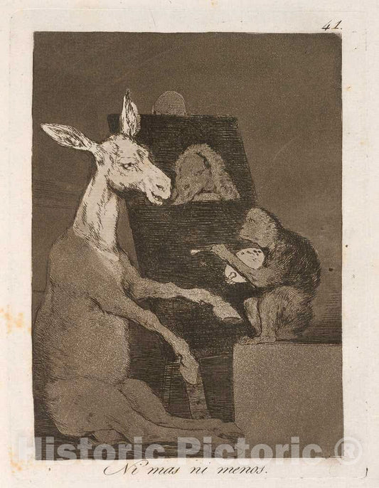 Art Print : Francisco de Goya, Ni mas ni menos (Neither More nor Less), 1799 - Vintage Wall Art