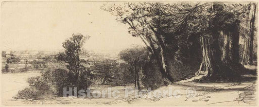Art Print : Francis Seymour Haden, Early Morning - Richmond, 1859 - Vintage Wall Art