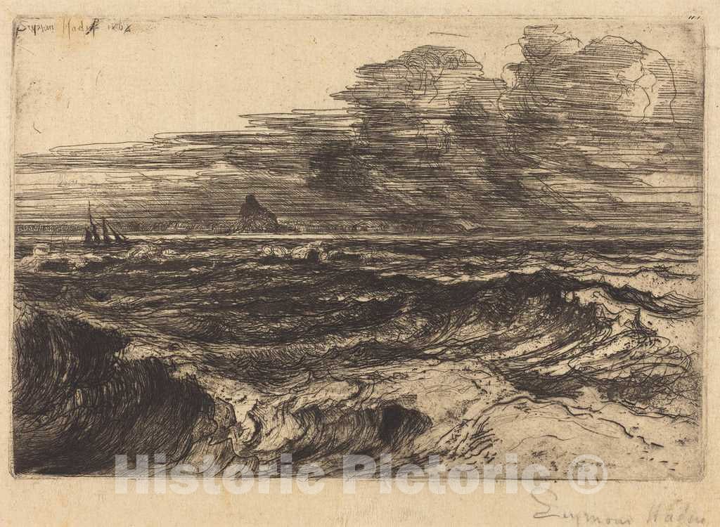 Art Print : Francis Seymour Haden, Mount's Bay, in or After 1868 - Vintage Wall Art