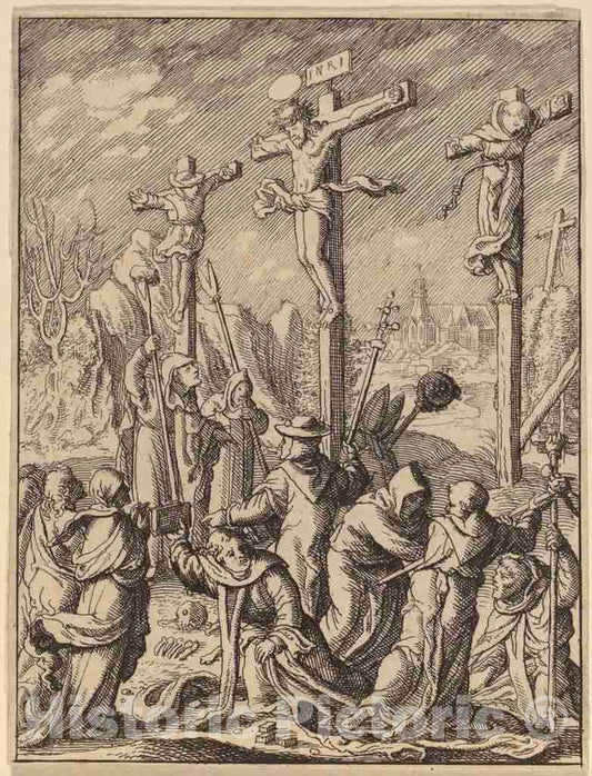 Art Print : Wenceslaus Hollar, The Crucifixion - Vintage Wall Art