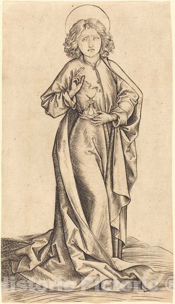 Art Print : Saint John The Evangelist, c.1485 - Vintage Wall Art