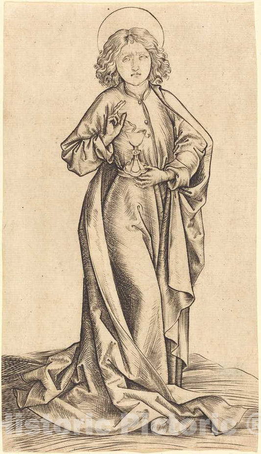 Art Print : Saint John The Evangelist, c.1485 - Vintage Wall Art