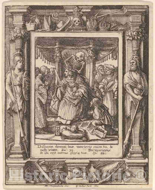 Art Print : Hollar After Holbein The Younger, Emperor, 1651 - Vintage Wall Art