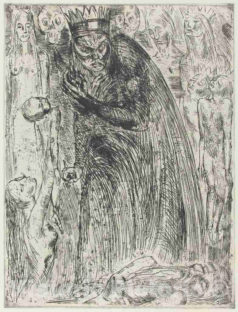 Art Print : Wilhelm Lehmbruck, Macbeth V (The Vision of Lady Macbeth), 1918 - Vintage Wall Art