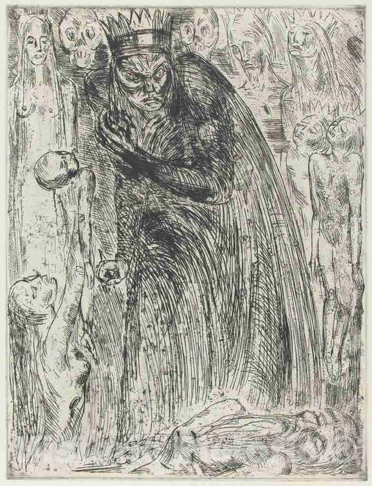 Art Print : Wilhelm Lehmbruck, Macbeth V (The Vision of Lady Macbeth), 1918 - Vintage Wall Art