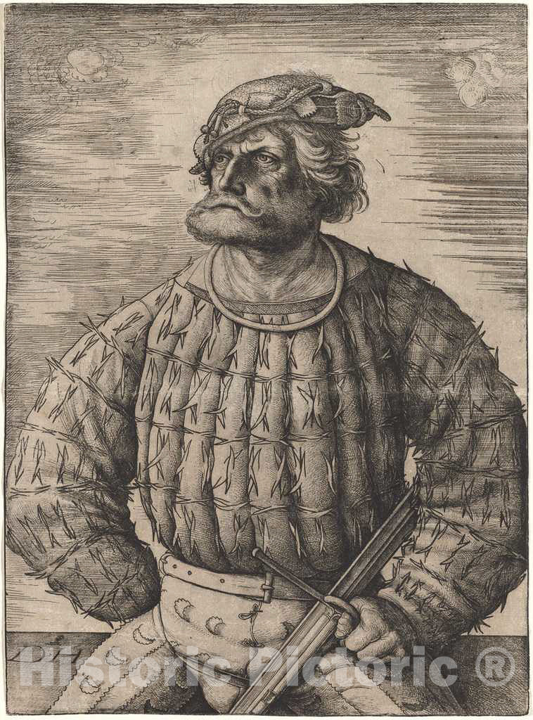 Art Print : Daniel Hopfer, Kunz von der Rosen, c. 1518 - Vintage Wall Art