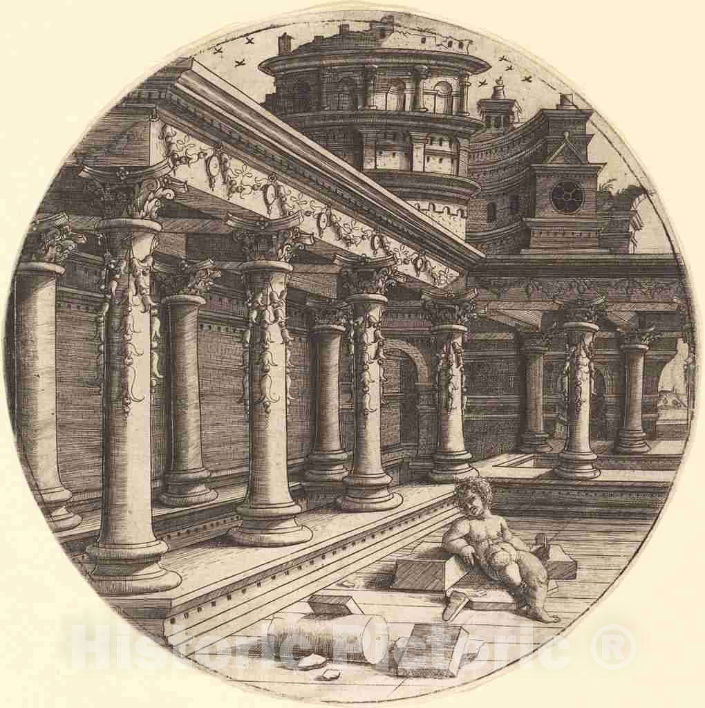 Art Print : Jean de Gourmont I, The Infant in The Gallery - Vintage Wall Art