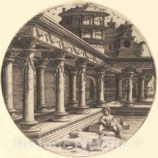 Art Print : Jean de Gourmont I, The Infant in The Gallery - Vintage Wall Art
