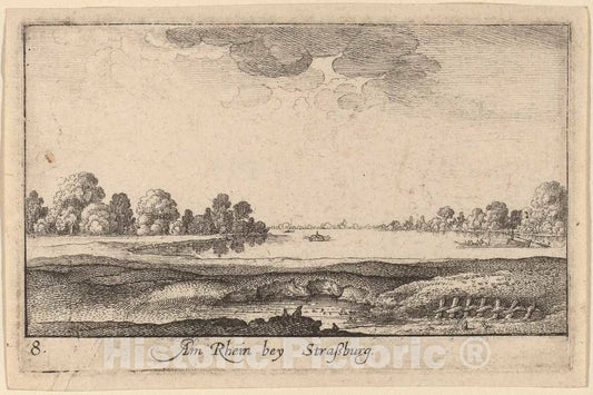 Art Print : Wenceslaus Hollar, Strasbourg: The Toll House, 1635 - Vintage Wall Art